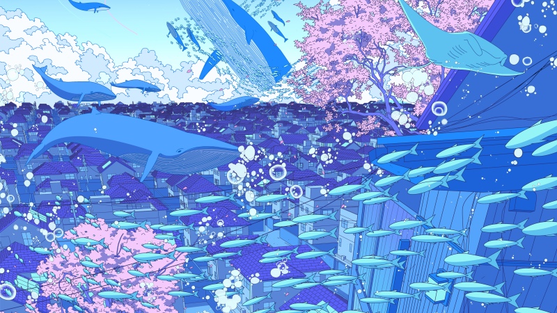Surreal Underwater city