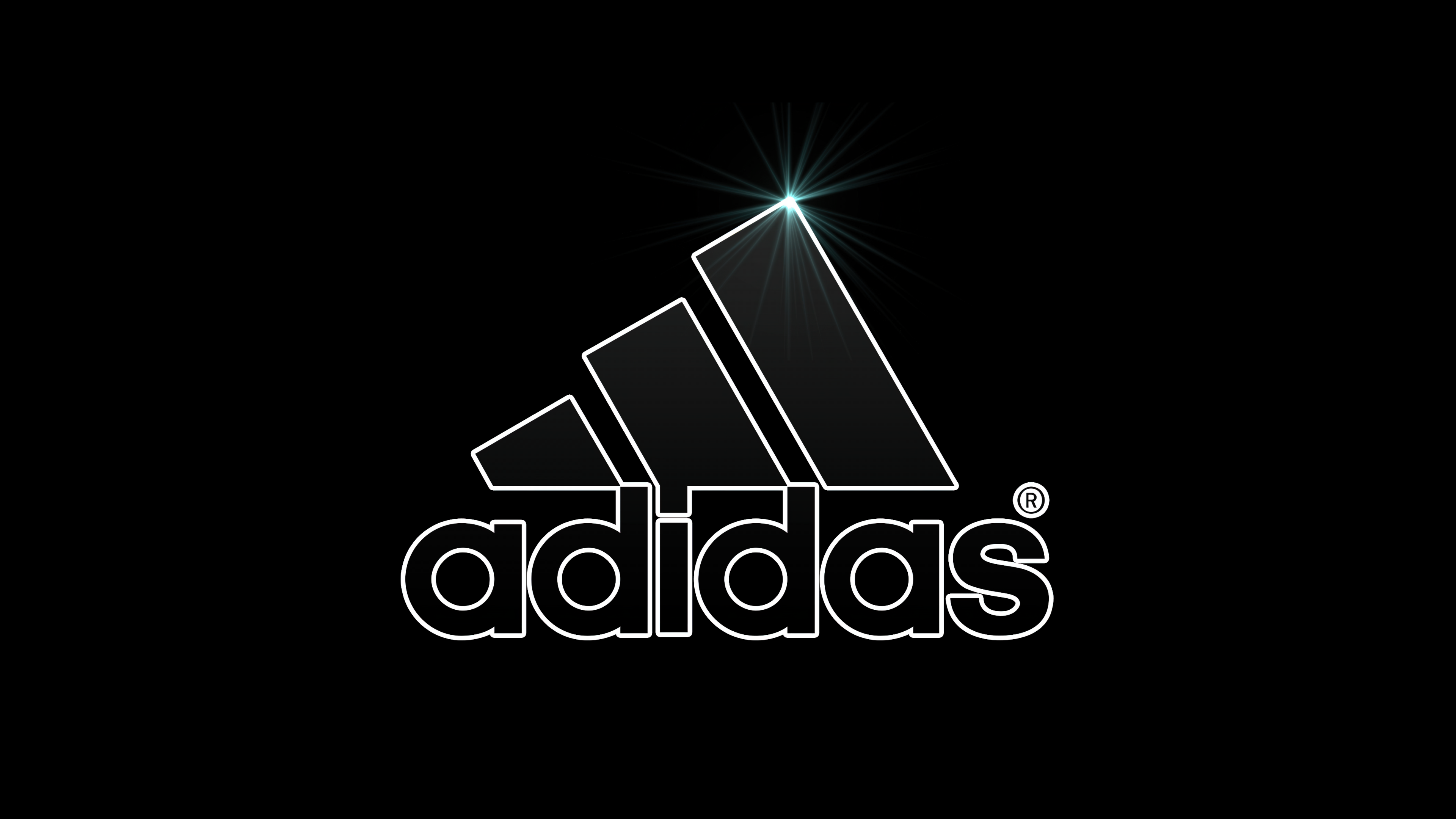 Adidas Black &amp; White Transparent Logo