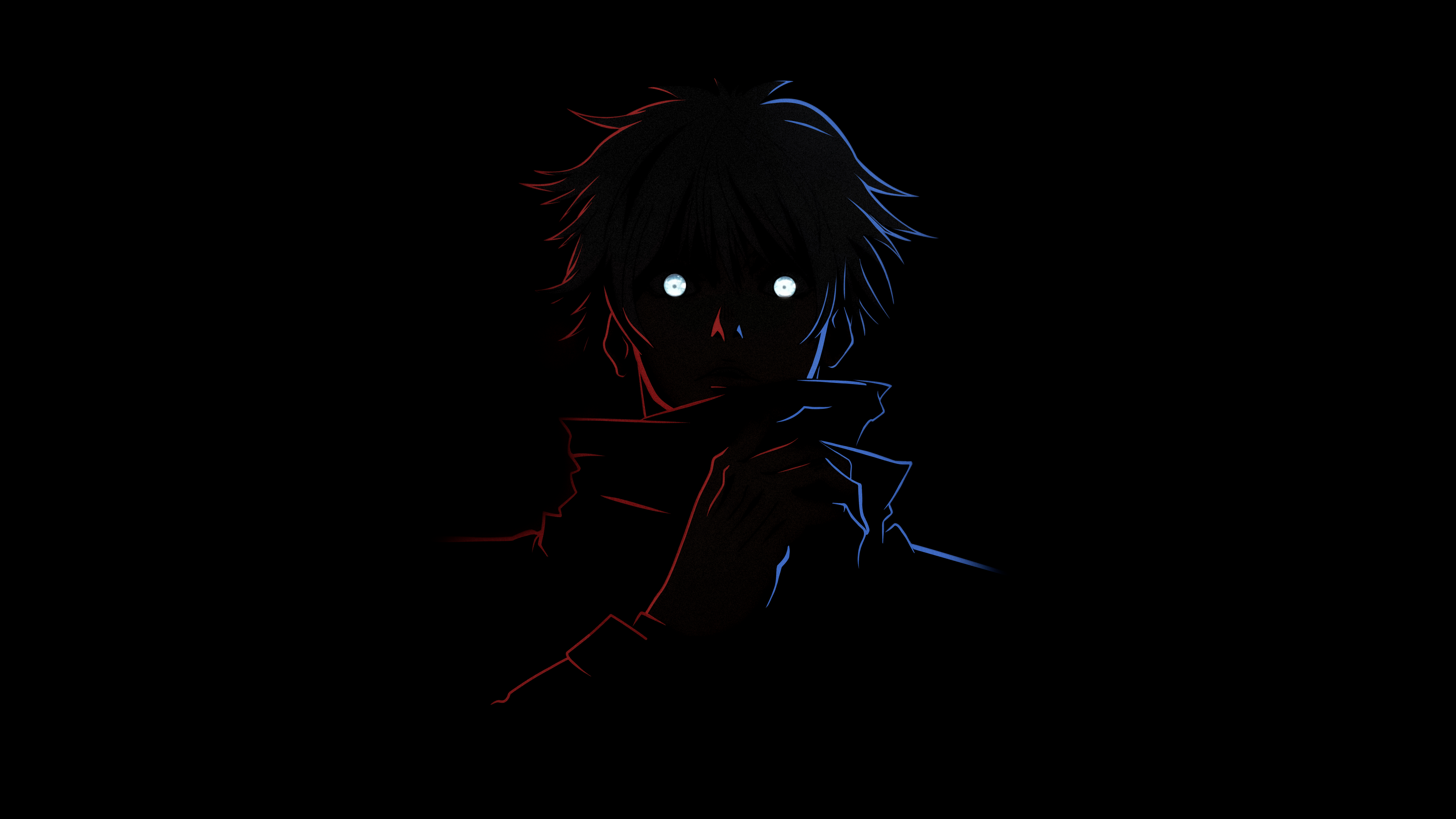Satoru Gojo Minimalist Black background