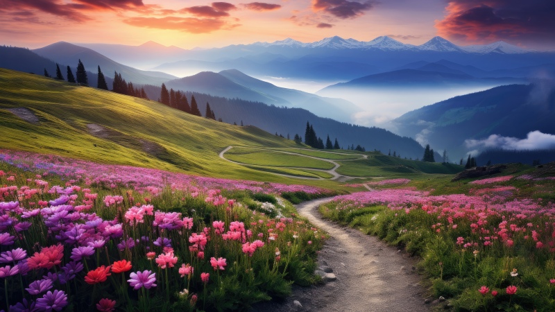 Mountain Landscape Meadow