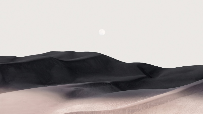 Sand Dunes Moon