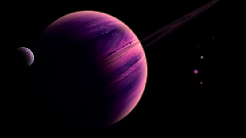 Saturn Dark background
