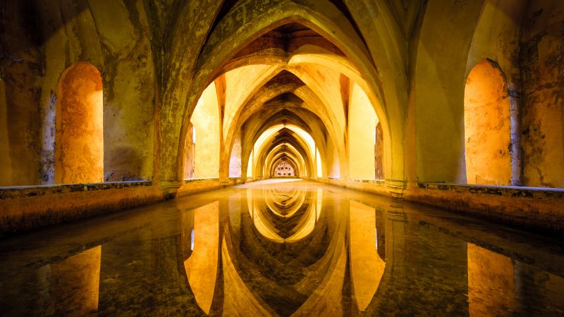 Ancient architecture Real Alcazar of Seville
