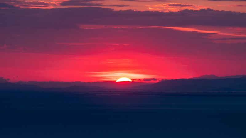 Sunset over the ocean
