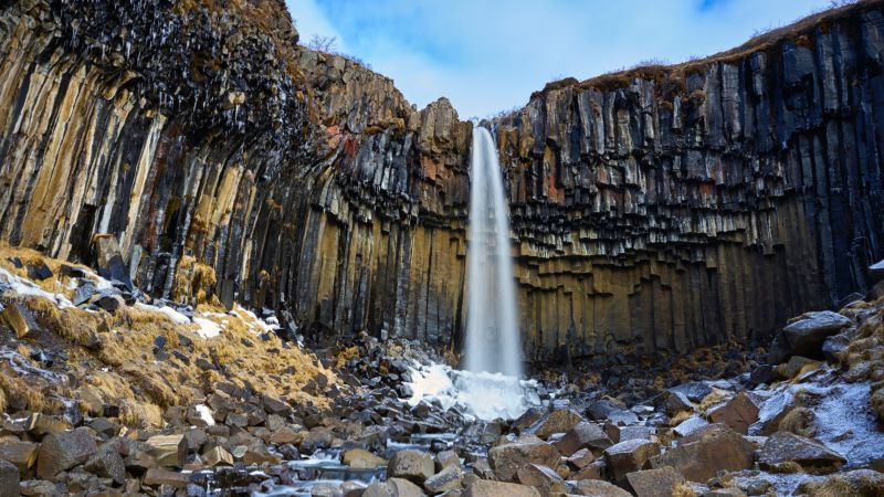 Svartifoss waterfall Vatnajökull National Park