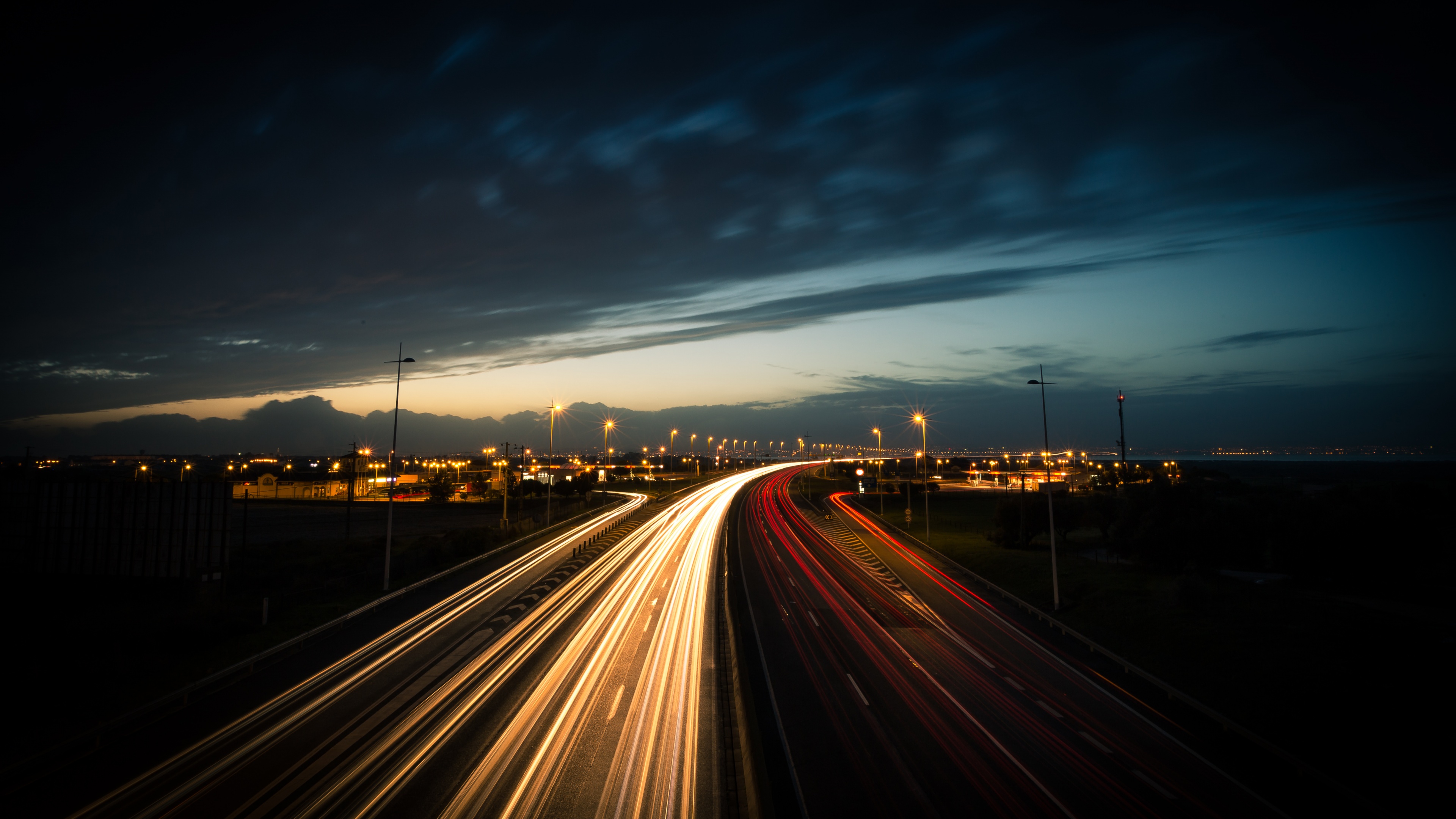 Highway Light trails