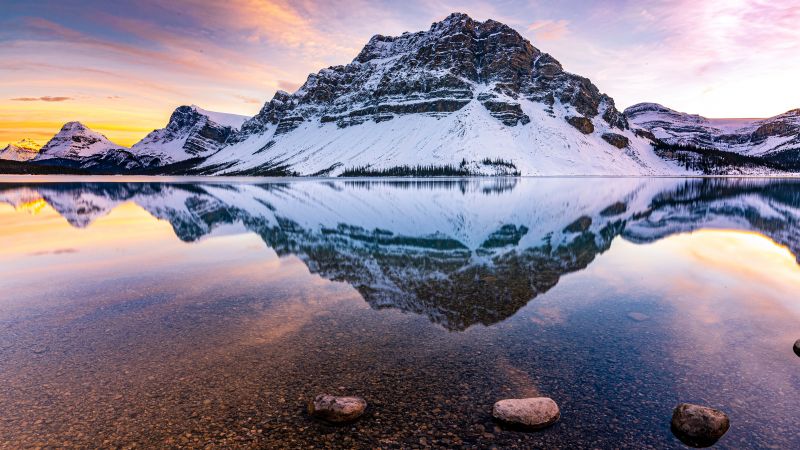 Bow Lake Crowfoot Mountain