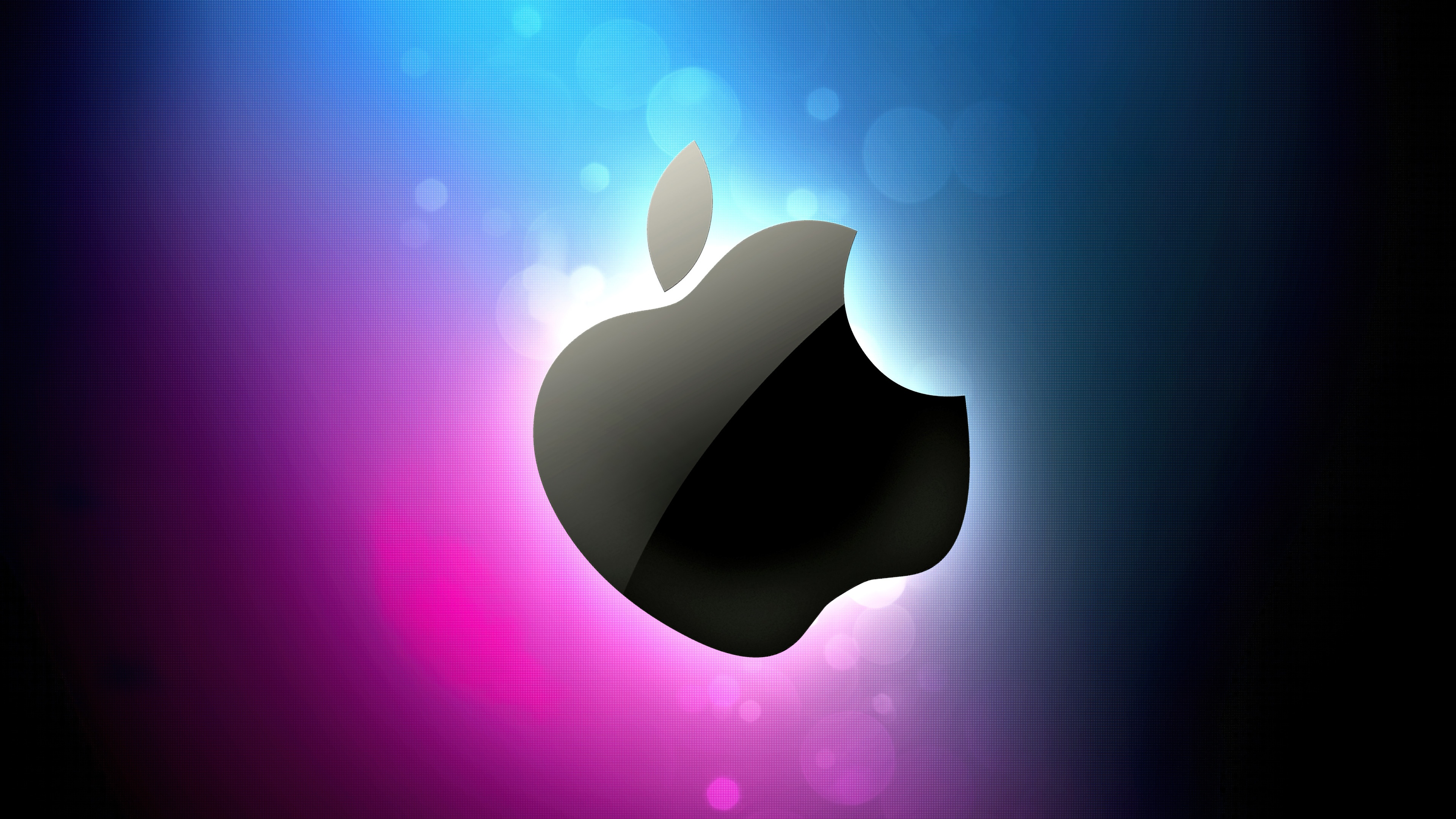 Glowing Apple logo