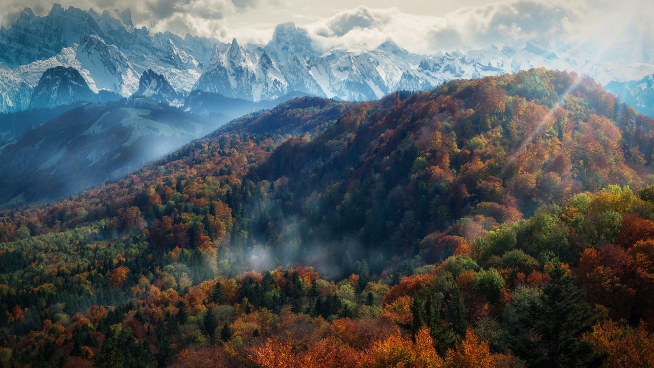 Alps mountains Autumn
